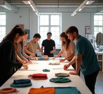 Equipo de diseño desarrollando prototipos en el estudio VitalModa